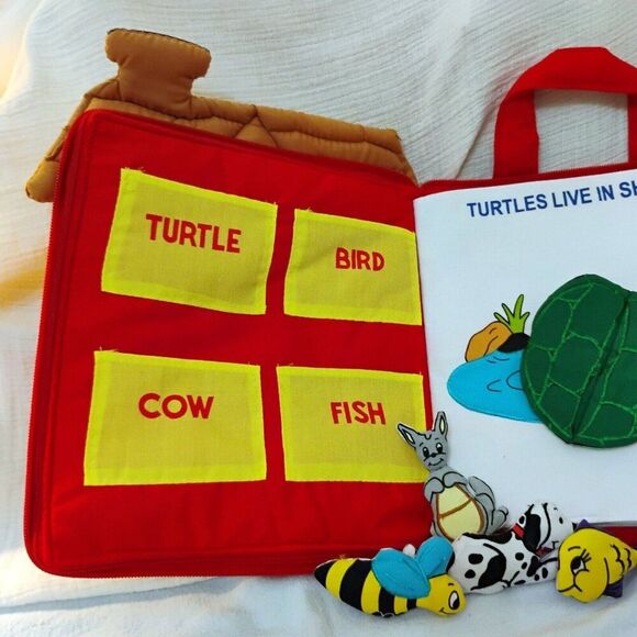 Pockets of Learning Right at Home Quiet Book Animal Activity Busy Book Toddlers - Picture 7 of 9